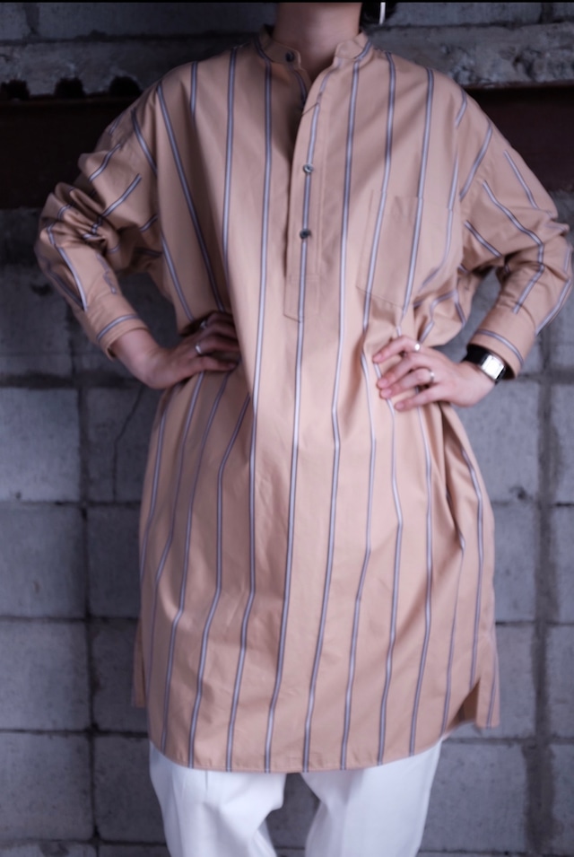 [TICCA] COTTON STRIPE BIG SHIRT