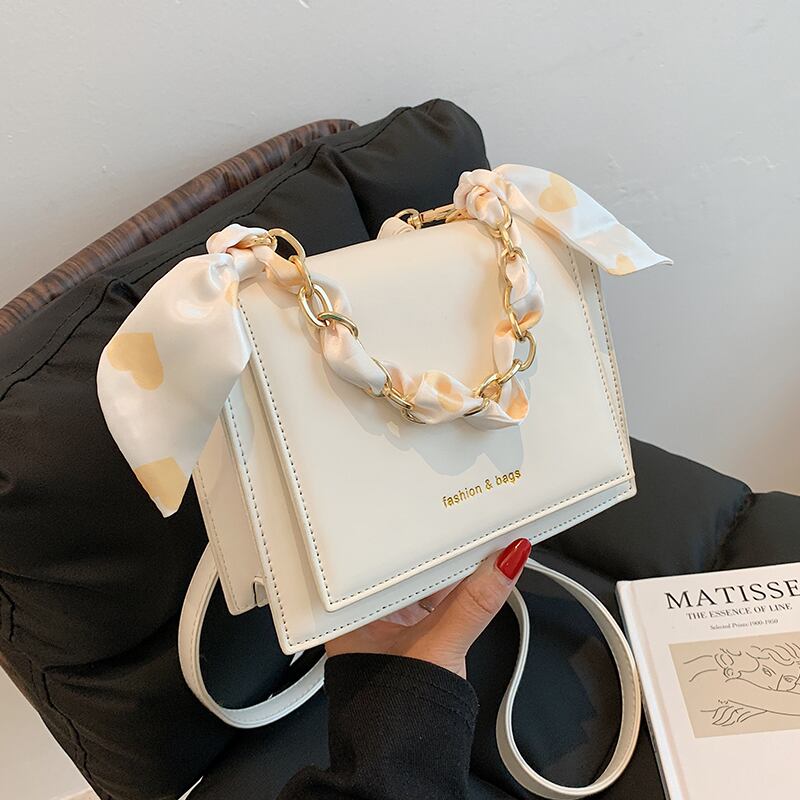 サマースカーフ チェーン 夏物 シルク スクウェア メッセンジャーバッグ Tiancai_Wing_Bag79574600533