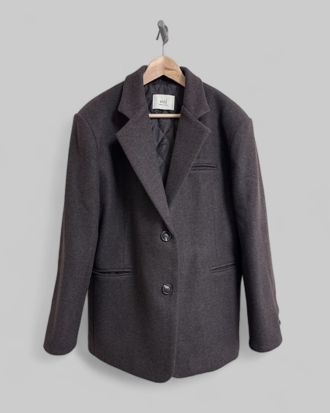 Wool Over Jacket Coat / brown