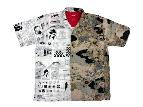 着物スタイルシャツ LLサイズ 702002A7　KIMONO　送料無料