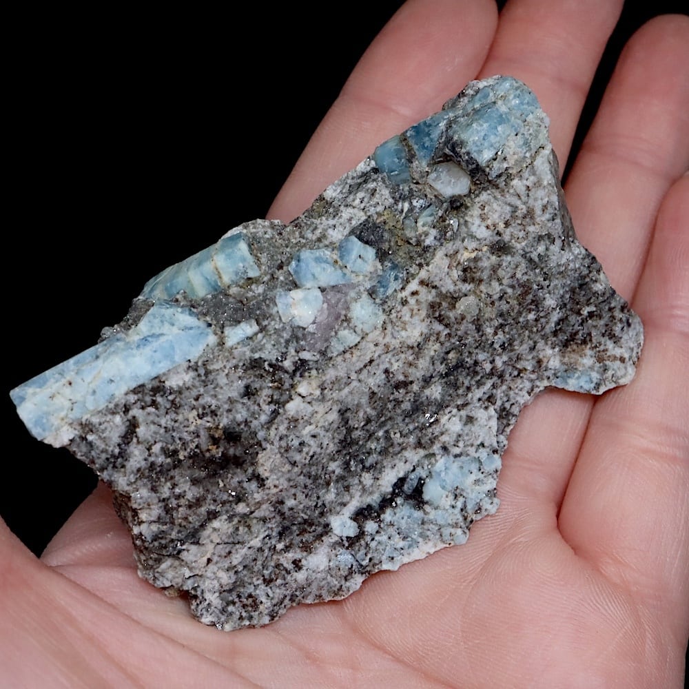 自主採掘！アクアマリン カリフォルニア産 58g AQ287 原石 鉱物 天然石