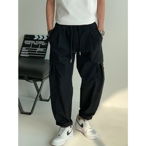 Wide leg cropped cargo pants 0670