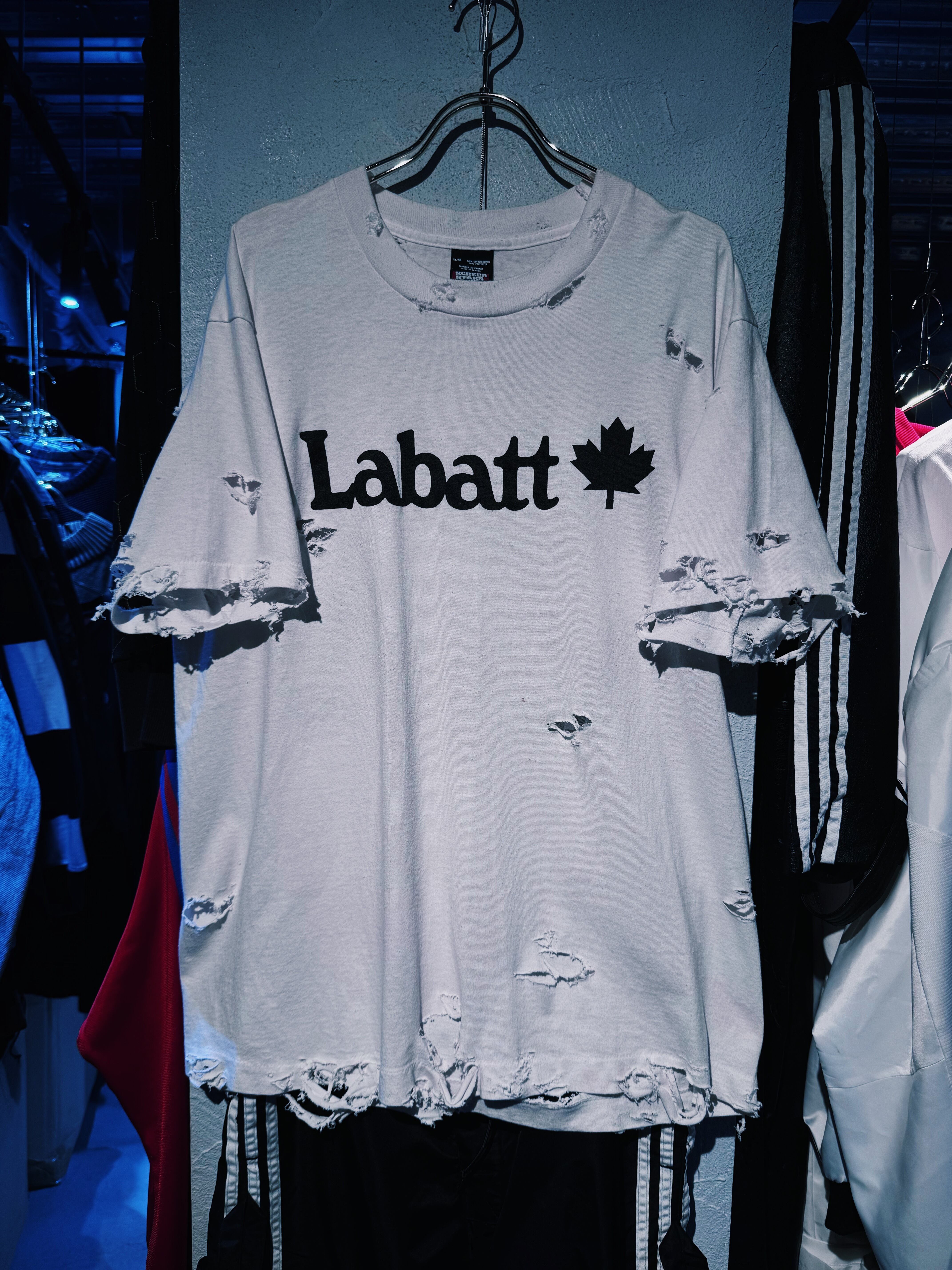 【D4C】90's vintage fade design boro custom Re:make T shirt