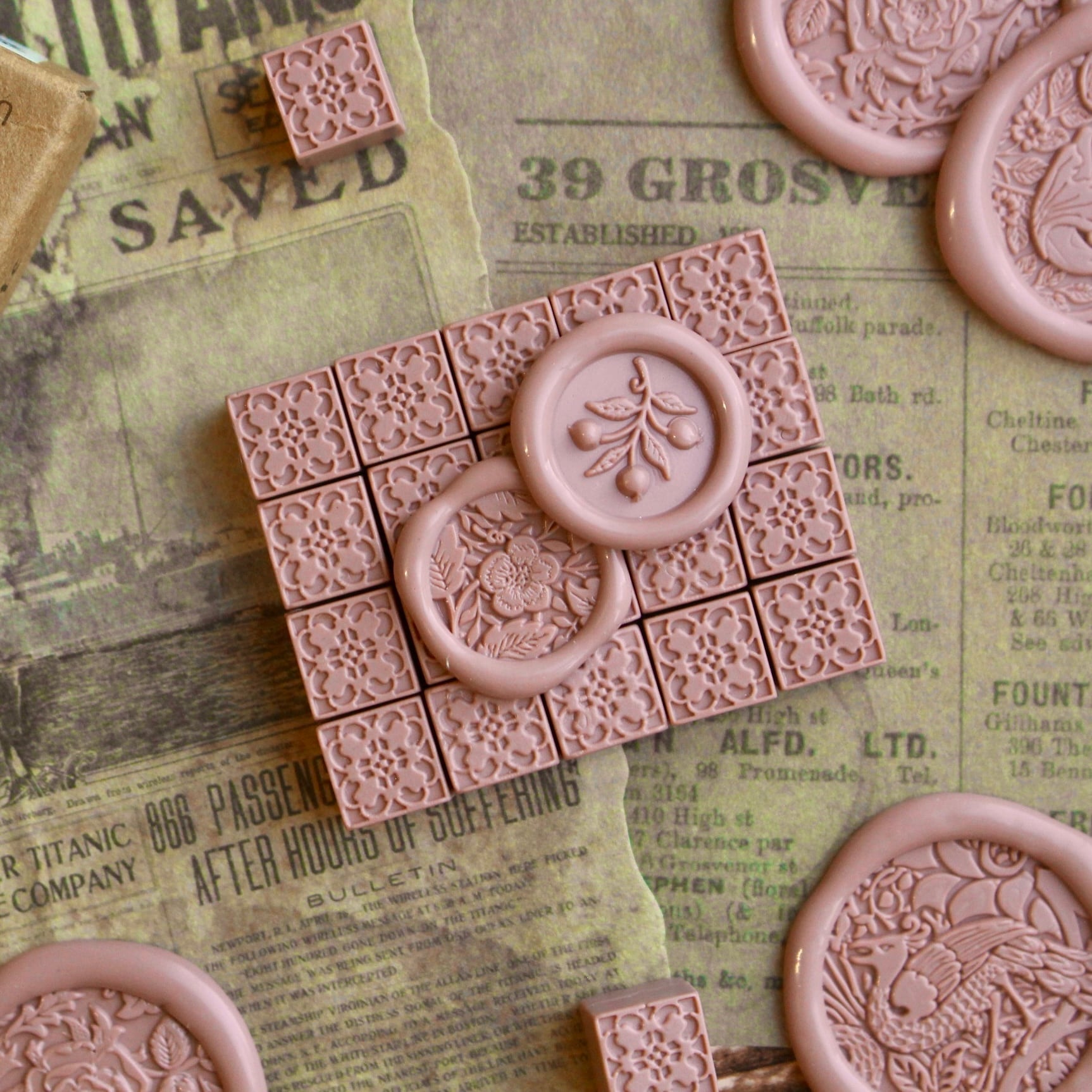 【50Packs】シーリングワックス Retro color【Rose】