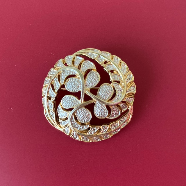 France 3枚の葉のブローチ / ac0090