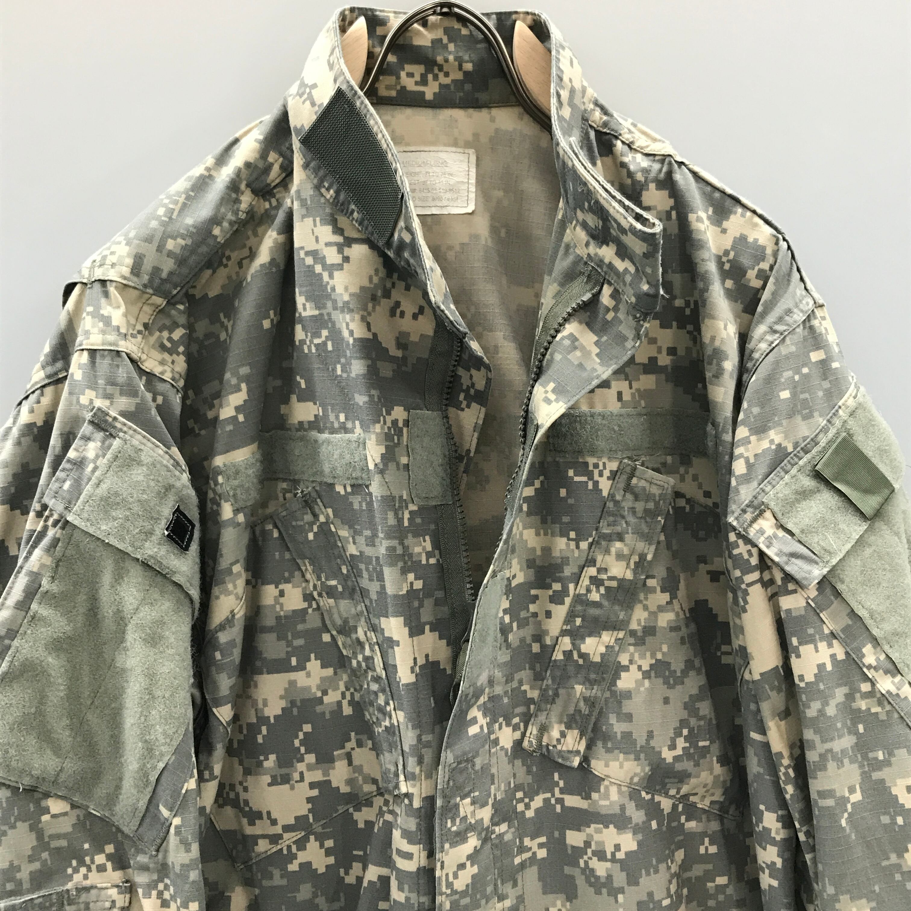 00年代 米軍 U.S.ARMY ACU デジタルカモ 迷彩 ミリタリー コンバットジャケット MEDIUM-LONG