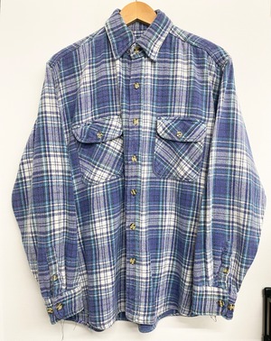 80-90sAndrew St.John Heavy Flannel Check Shirt/L