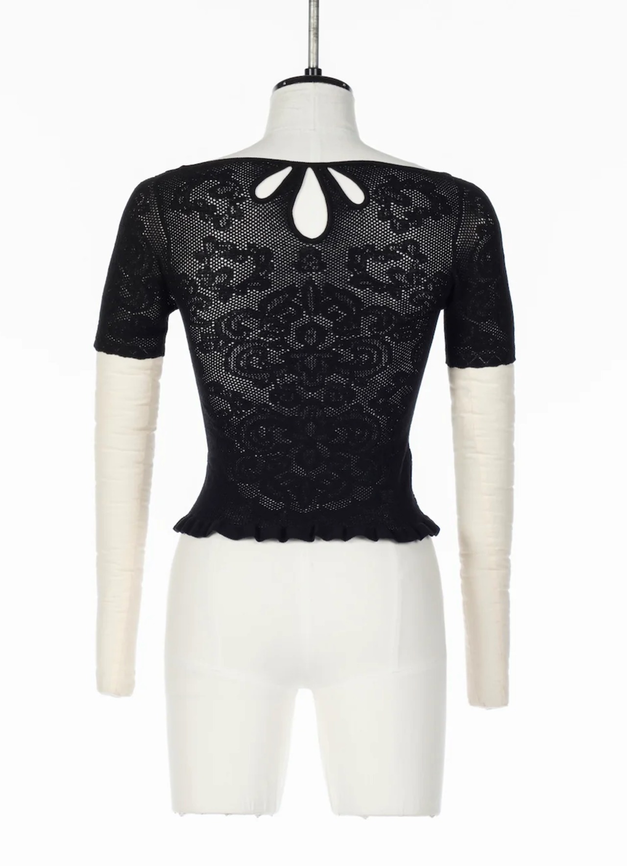 【26SS】FETICO フェティコ / DAMASK LACE SCOOP NECK TOP - 2