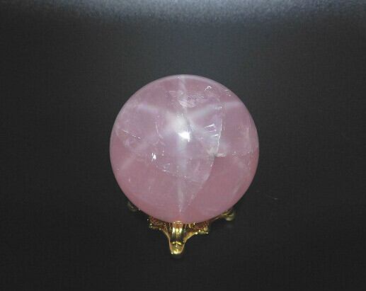 【送料無料】【高品質】マダガスカル産スターローズクオーツ丸玉　STARROSE−5