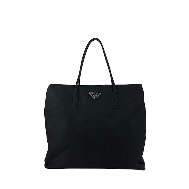 PRADA プラダ ハンドバッグ ブラック トライアングルロゴ ナイロン トートバッグ vintage ヴィンテージ オールド 6skxyh