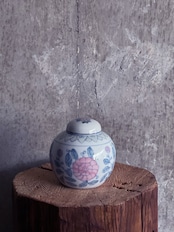 中国製造/ヴィンテージ パステル 茶壺