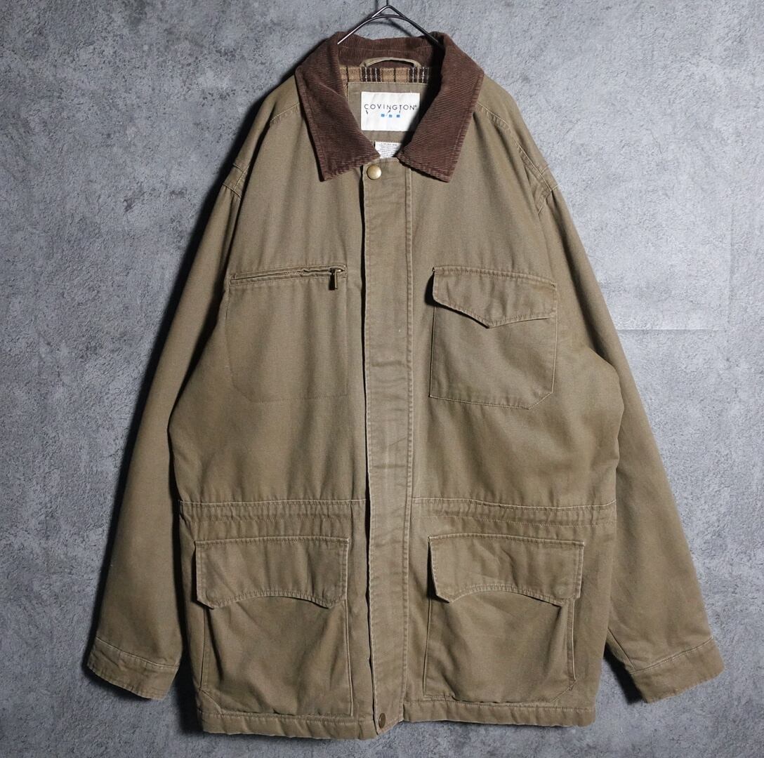 Khaki corduroy design vintage work jacket