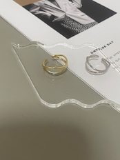 S925 hoso double line ring