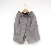 SIWALY  Wraped Short Check Pants