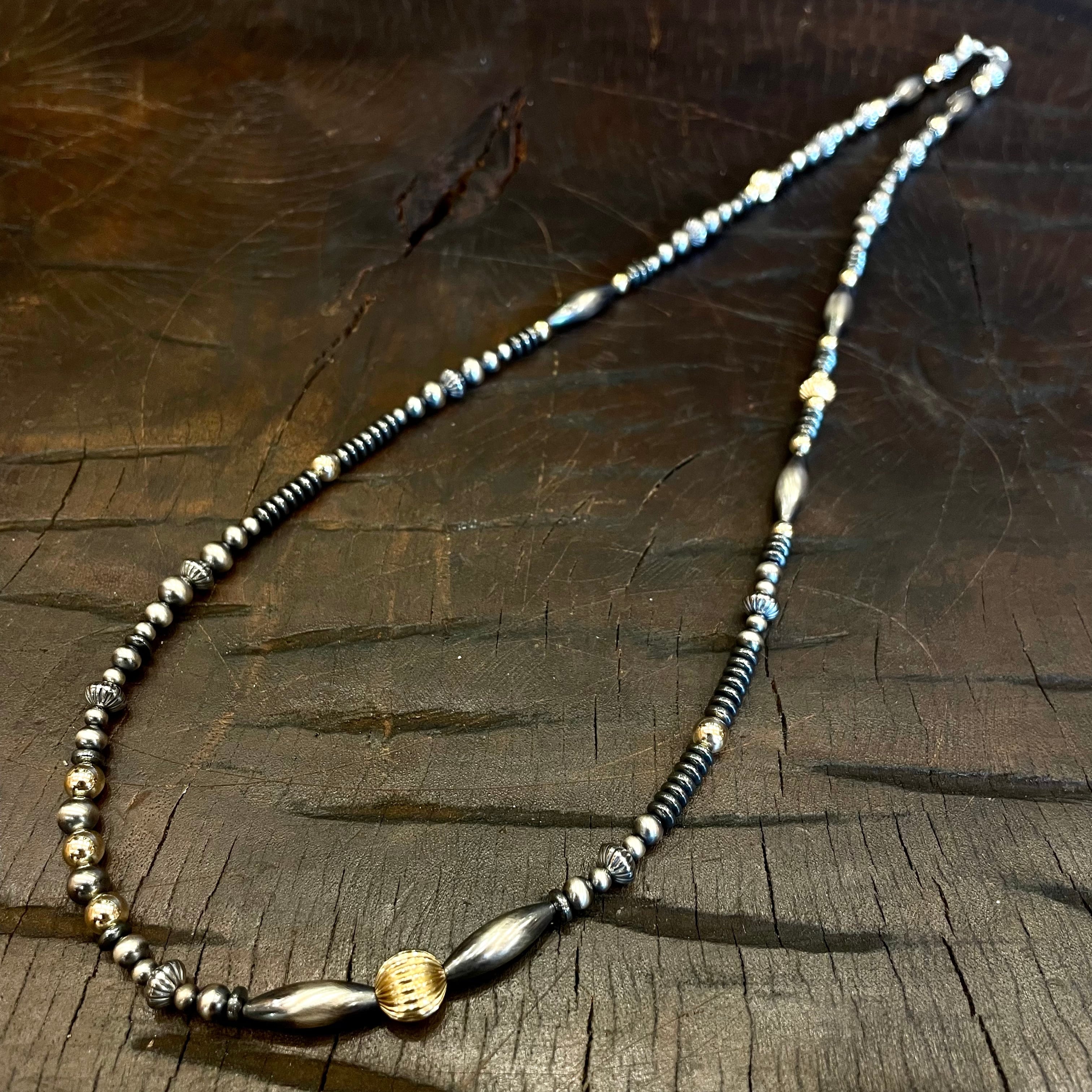 ブライト(Bright)ネックレス(Wave S Hematite)55cm