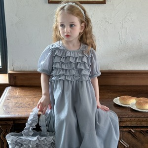 夏レトロ多重フリルワンピース