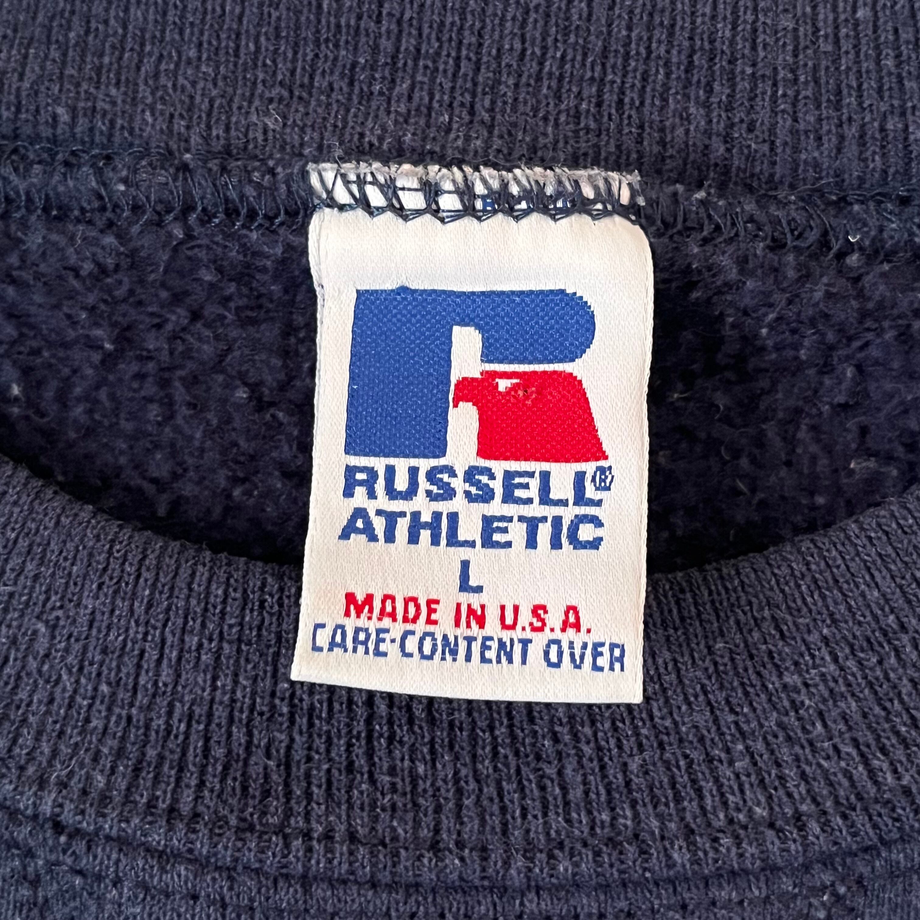 RUSSELL ATHLETIC ラッセル アスレチック スウェット トレーナー 80s 90s USA製 アメカジ 古着 ヴィンテージ ネイビー  Lサイズ