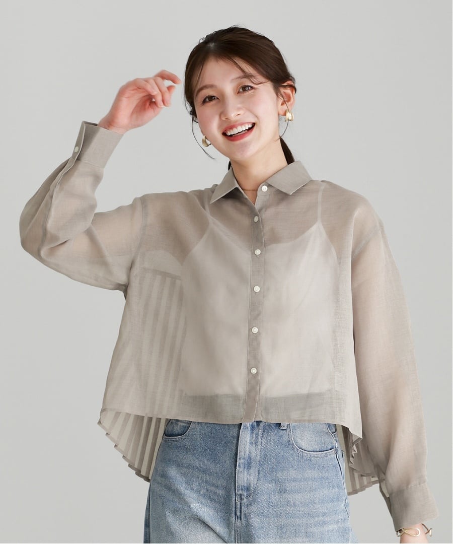 SALE 20％OFF】【 バックコンシャスで魅せる 】 シアーリネンライク