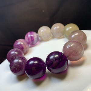 希少な大玉♪パープルグラデーションフローライト ブレスレット