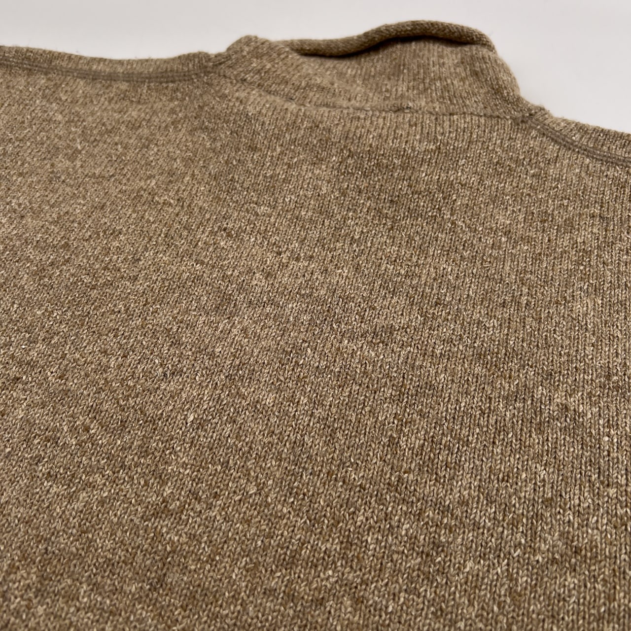 HUGO BOSS ヒューゴボス シルク混 ウール モックネック ニット セーター M /ベージュ系/メンズ/D-TK407