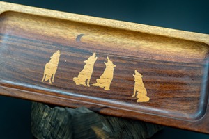 【蝶の樹】 モパネ ツートン ペントレイ 象嵌 月に吠える