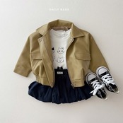 韓国子供服 / 26Autumn / 〖取寄〗DAILYBEBE / フェイクレザージャケット / キッズ服 / ジュニア服 / 秋服 *XS~JL*