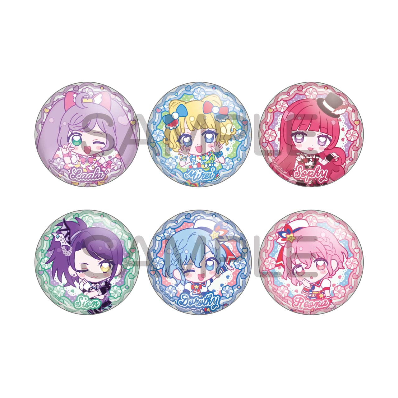 プリティーオールフレンズ プリパラ 缶バッジ らぁら 5点 プリティーオールフレンズ プリパラ 缶バッジ らぁら 5点 プリティー