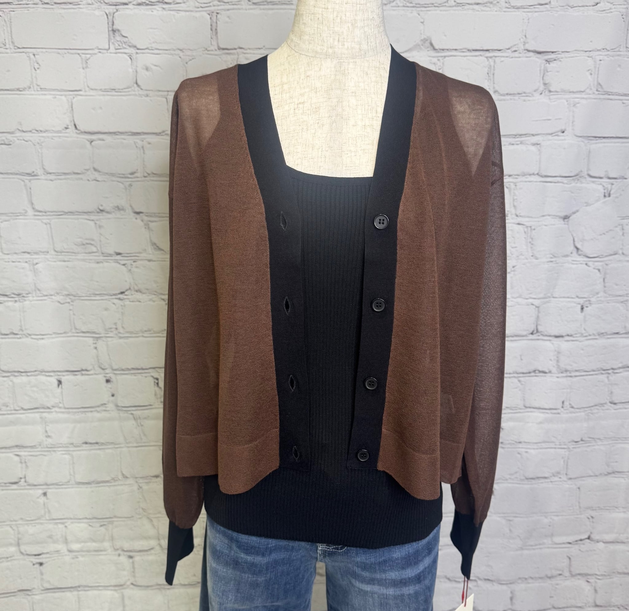 SALE！Dignite collier ディニテコリエ Vカーディガン 80256013