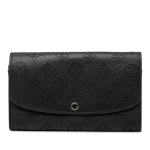 ルイ ヴィトン モノグラム マヒナ ポルトフォイユ イリス 長財布 M60143 ブラック レザー レディース LOUIS VUITTON 中古