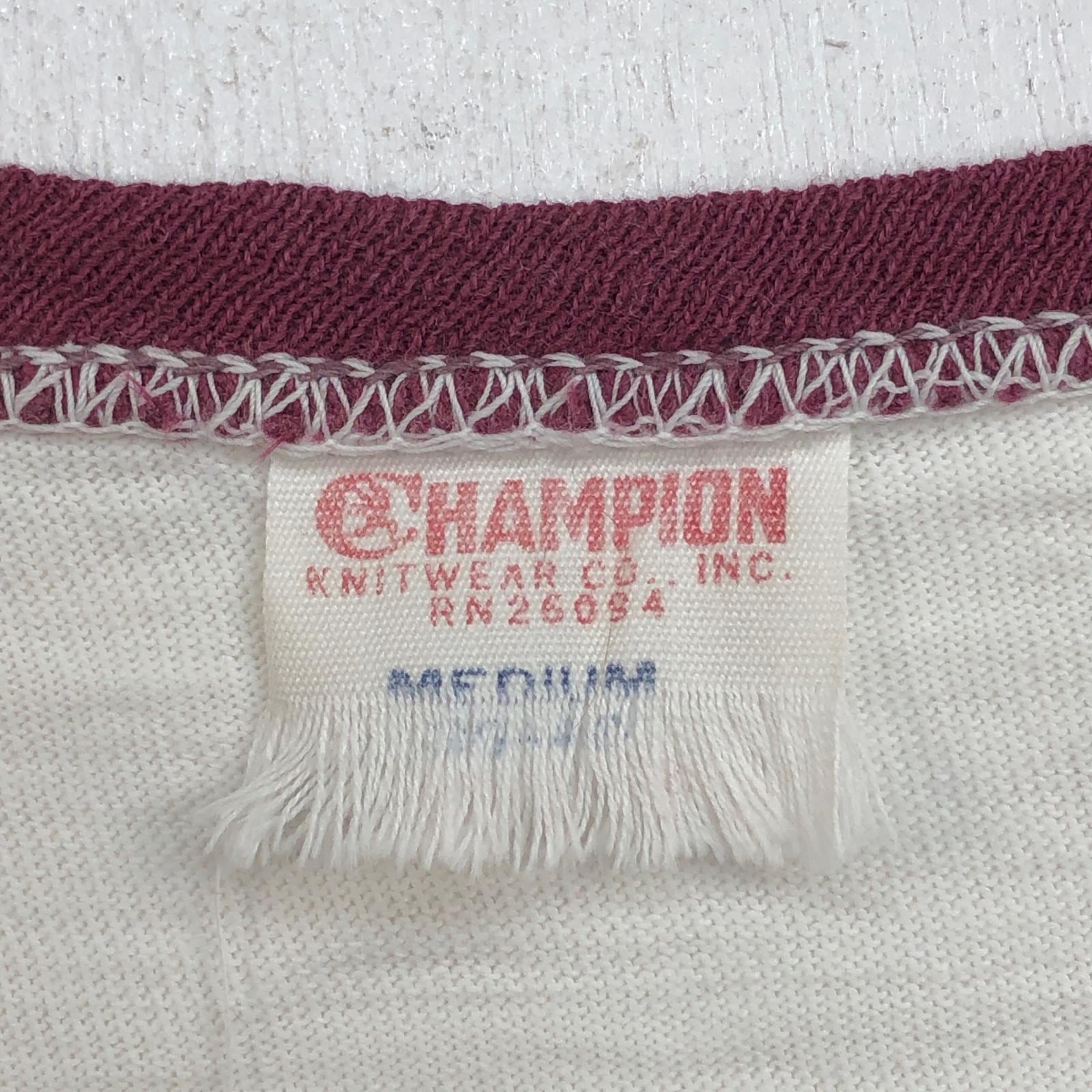 チャンピオン　ランタグ 60s リンガー 染み込み ビンテージ USA Lサイズ CHAMPION 60年代 USA製 C中 ランタグ チョコチンリンガー Tシャツ