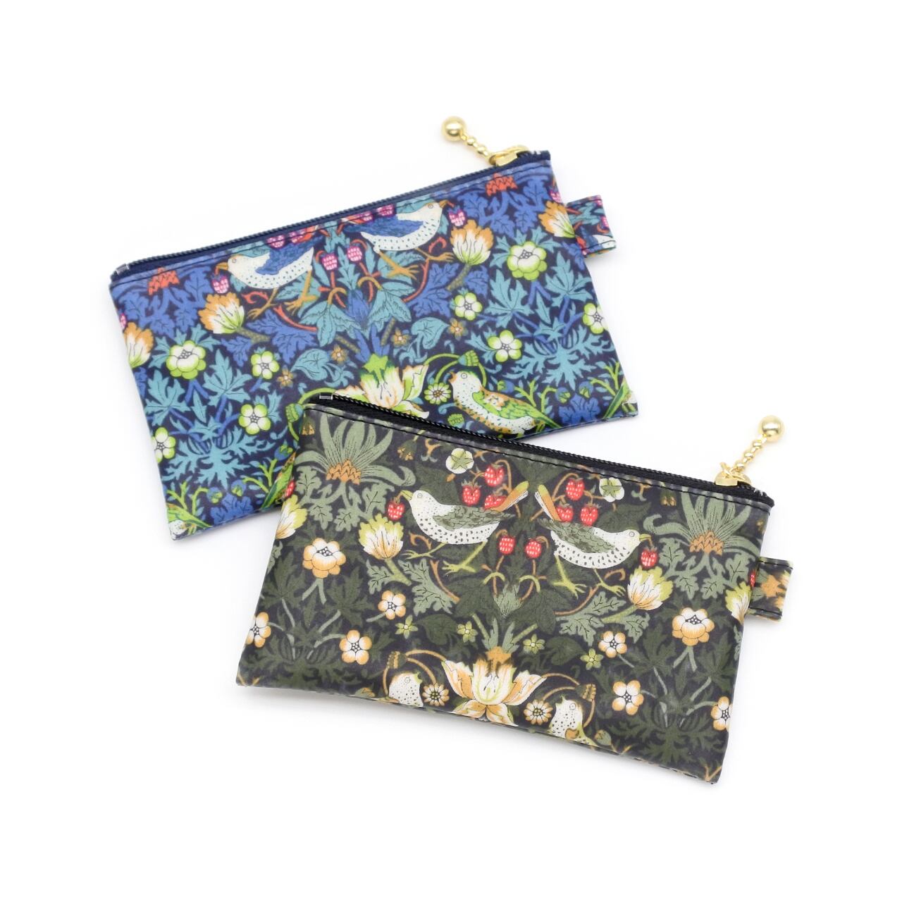 リバティ ラミネート フラットポーチ Sサイズ スリーピングローズ