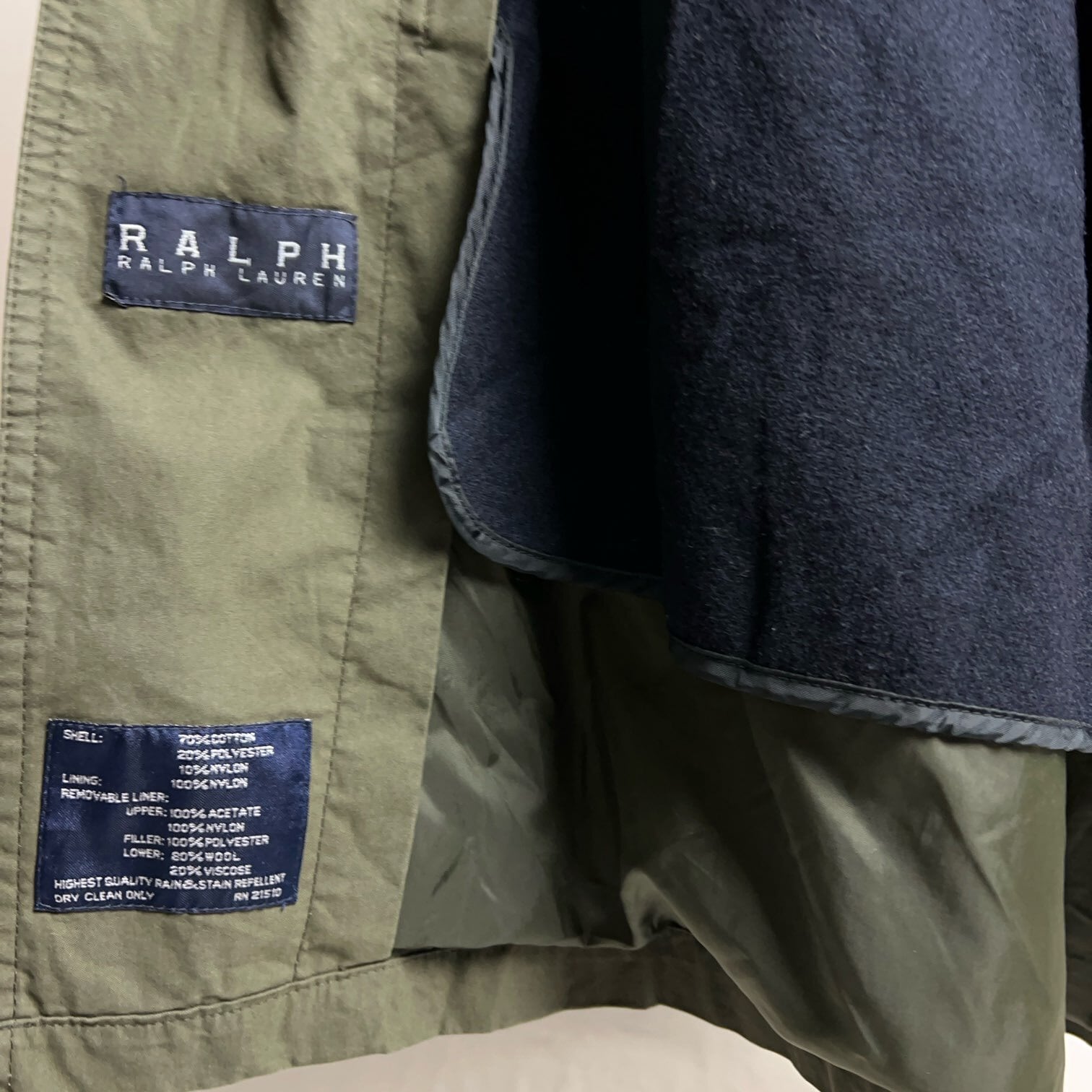 ラルフローレン　Ralph Laurenステンカラーコート　オリーブ RALPH LAUREN Balmacaan Coat ラルフローレン ステンカラーコート