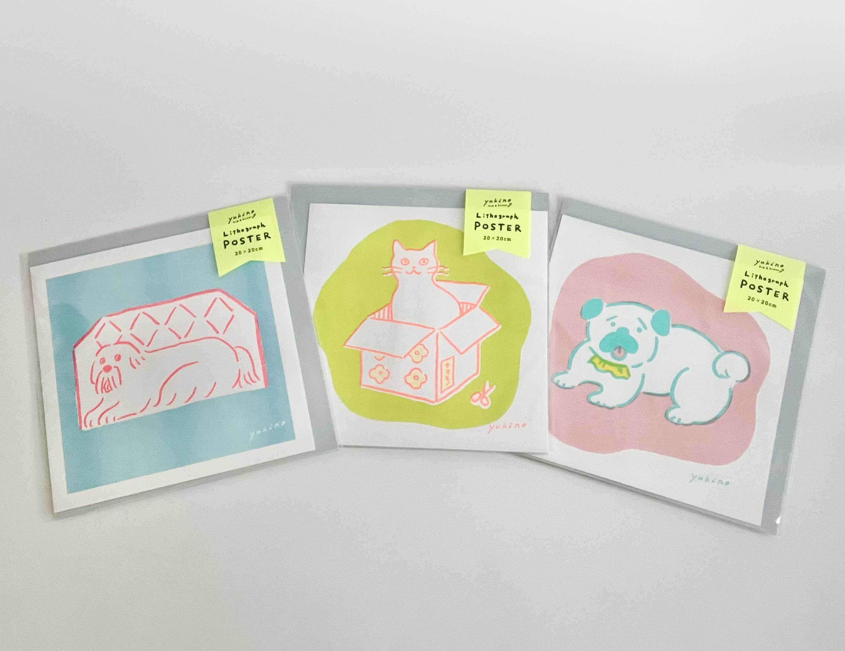 リソグラフポスター「パグ」 | yukino shop