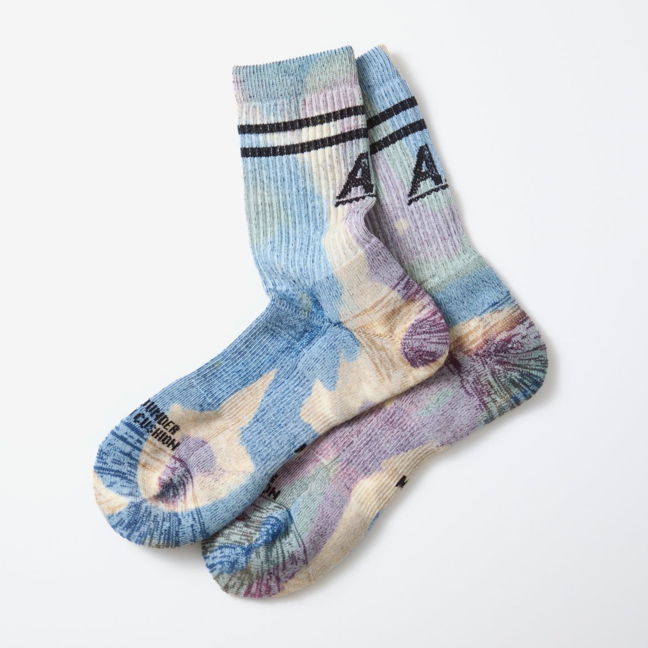 ROTOTO / ALLROUNDER ”MERINO CUSHION TIE DYE” ソックス 靴下 メリノウール - 1