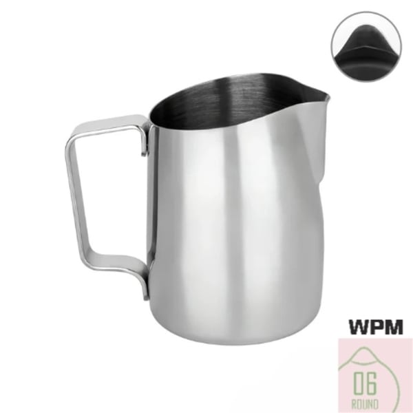 WPM ミルクピッチャー 450mL シャープスパウト (07 SHARP ) シルバー