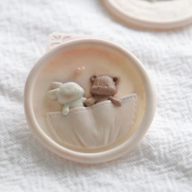 ポッケのかわい子ちゃん  Pockets of Cuties 25mm・シーリングスタンプ