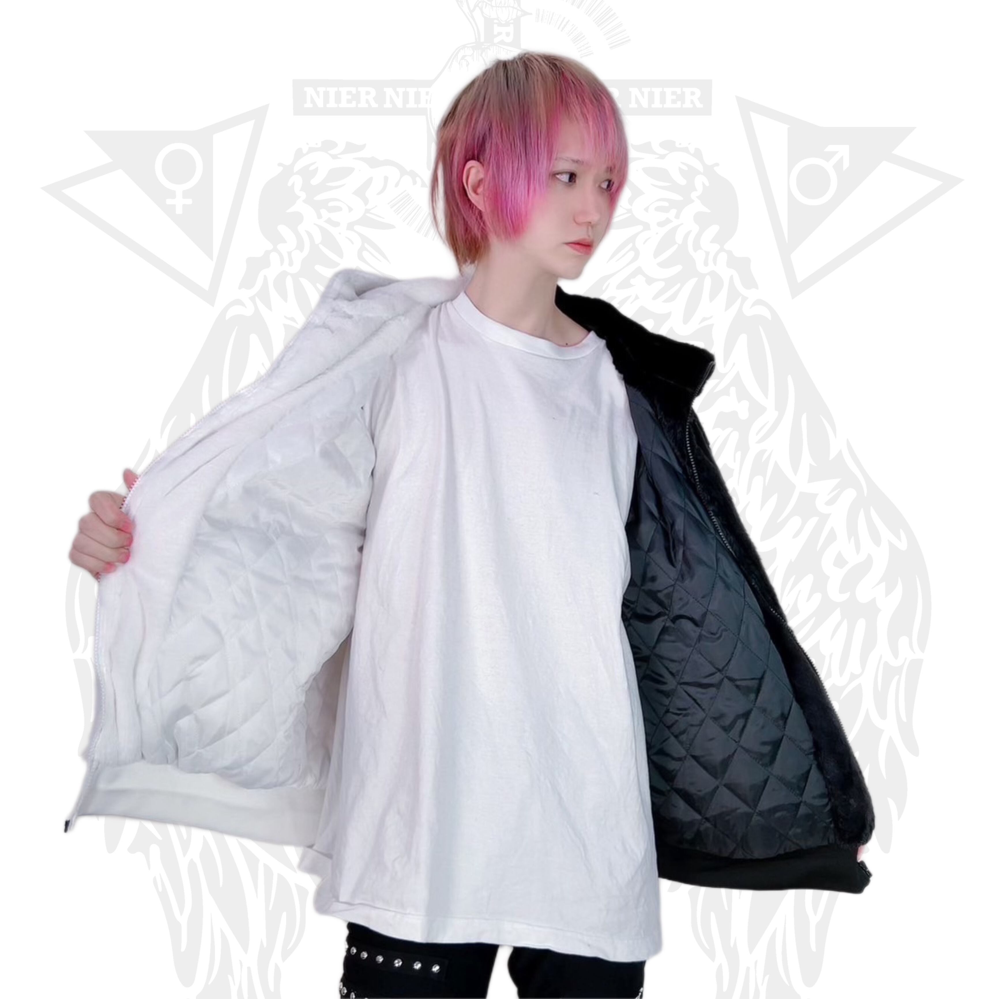 NieR ふわもこTWO-TONE ZIP OUTER【ANGEL】57cm - jkc78.com