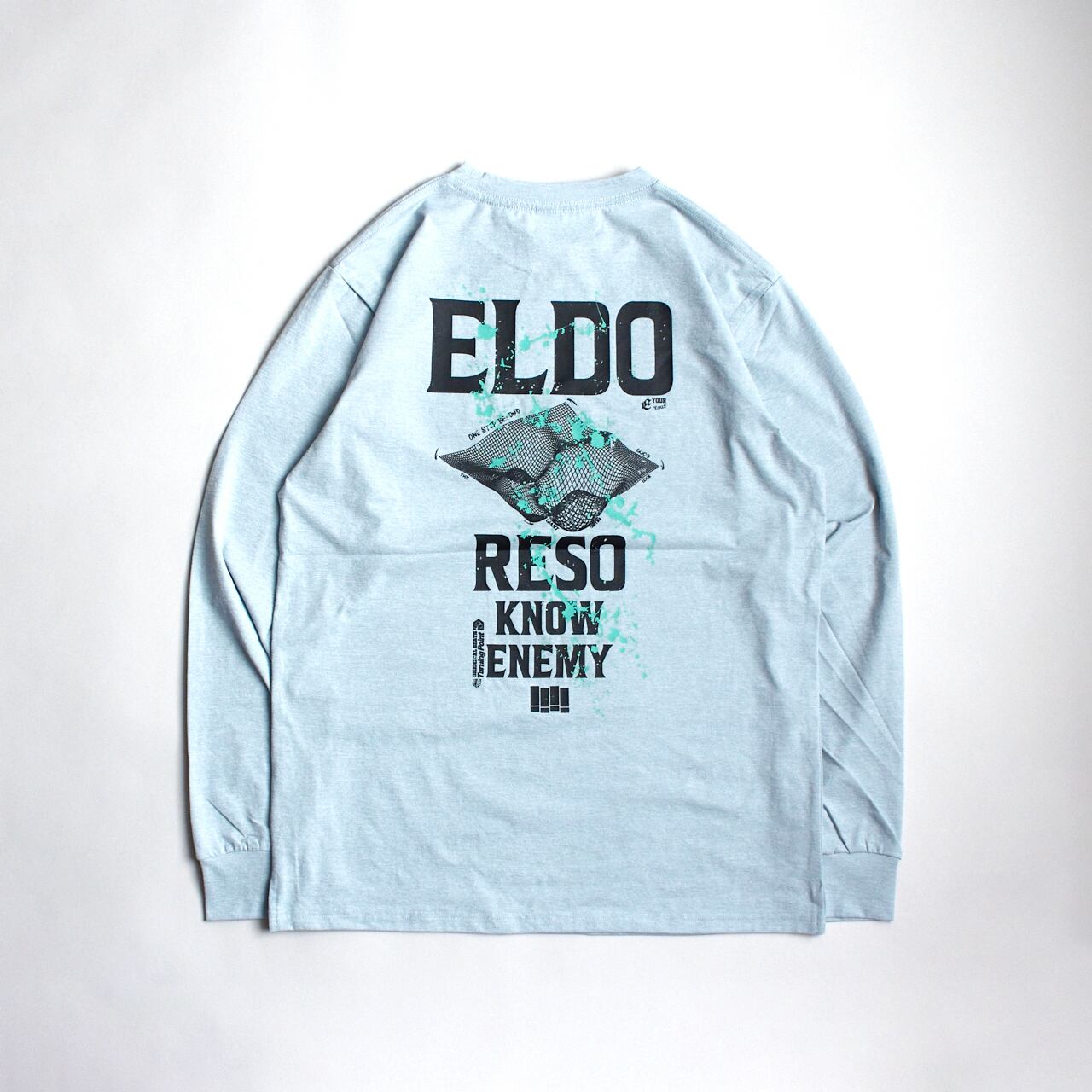 ELDORESO(エルドレッソ)Splashes Long Tee -SkyGray メンズレディースロングスリーブTシャツ長袖
