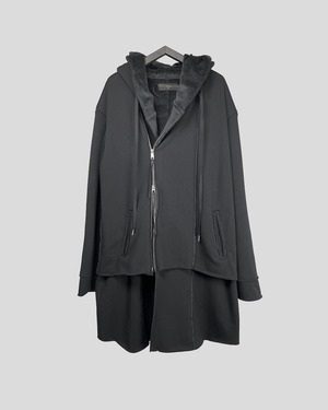 23AWご予約商品　ASKYY / MOUTON LAYERED HOODIE / BLK