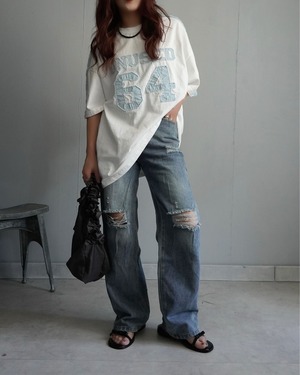 【unused.lab】Sideline denim patch CS/Blue