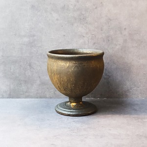 やちむん FUCLAY ゴブレット FUCLAY black 釉薬  沖縄県今帰仁の窯 やちむん グラス コップ  沖縄  【fuc-gob-13】