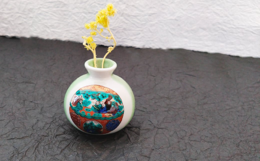 九谷焼/1.8号 庄三画風一輪生け 1.8号