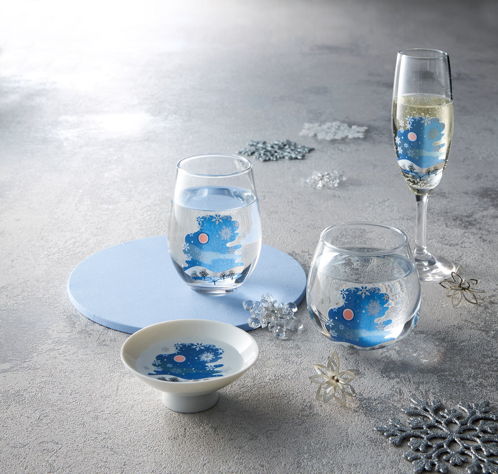 大人兵児帯【流氷】【結晶】のセット 0110-003-06】『冷感平盃』『単品』『雪結晶』*冬 雪結晶 平盃 母の日
