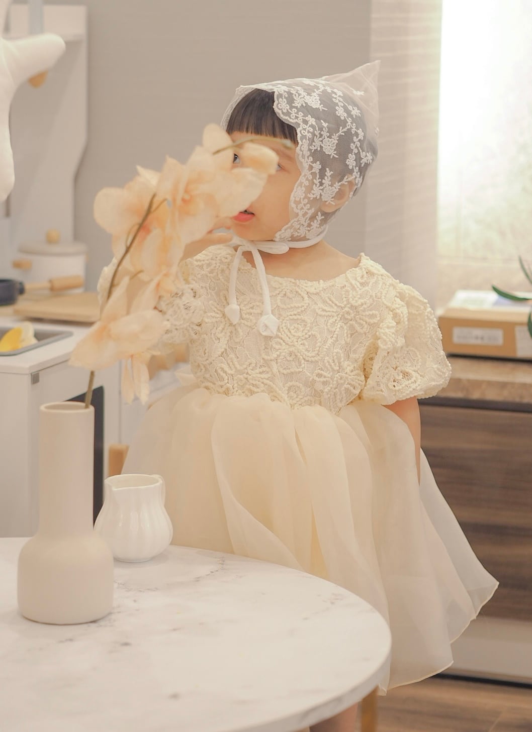 即納】Shinny fleurs suit and dress チュールロンパース/ チュール