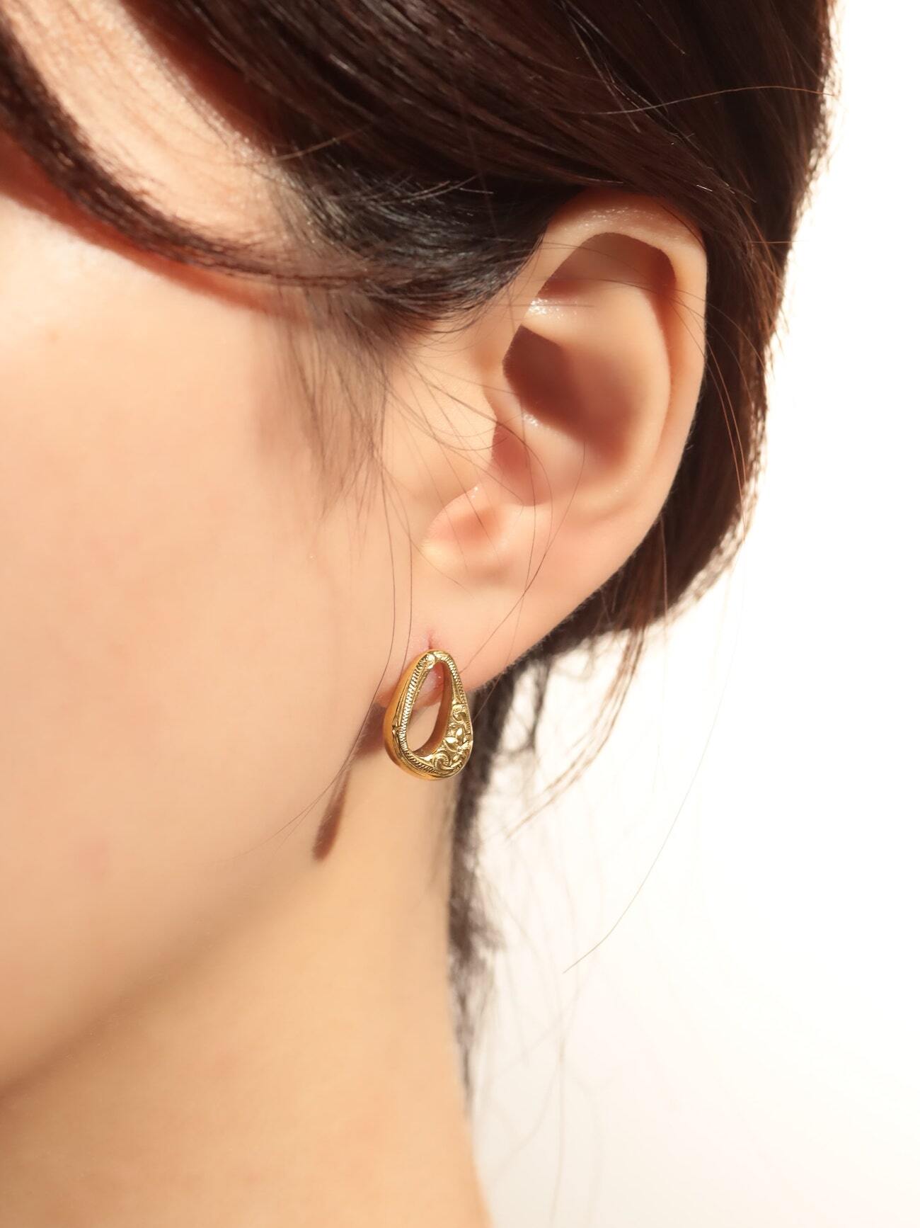 316L hawaiian hua pierce（ 片耳用 ）#p12 | rani