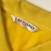 LEONARD SPORT レオナールスポーツ 刺繍デザイン 長袖 ポロシャツ L/イエロー レディース