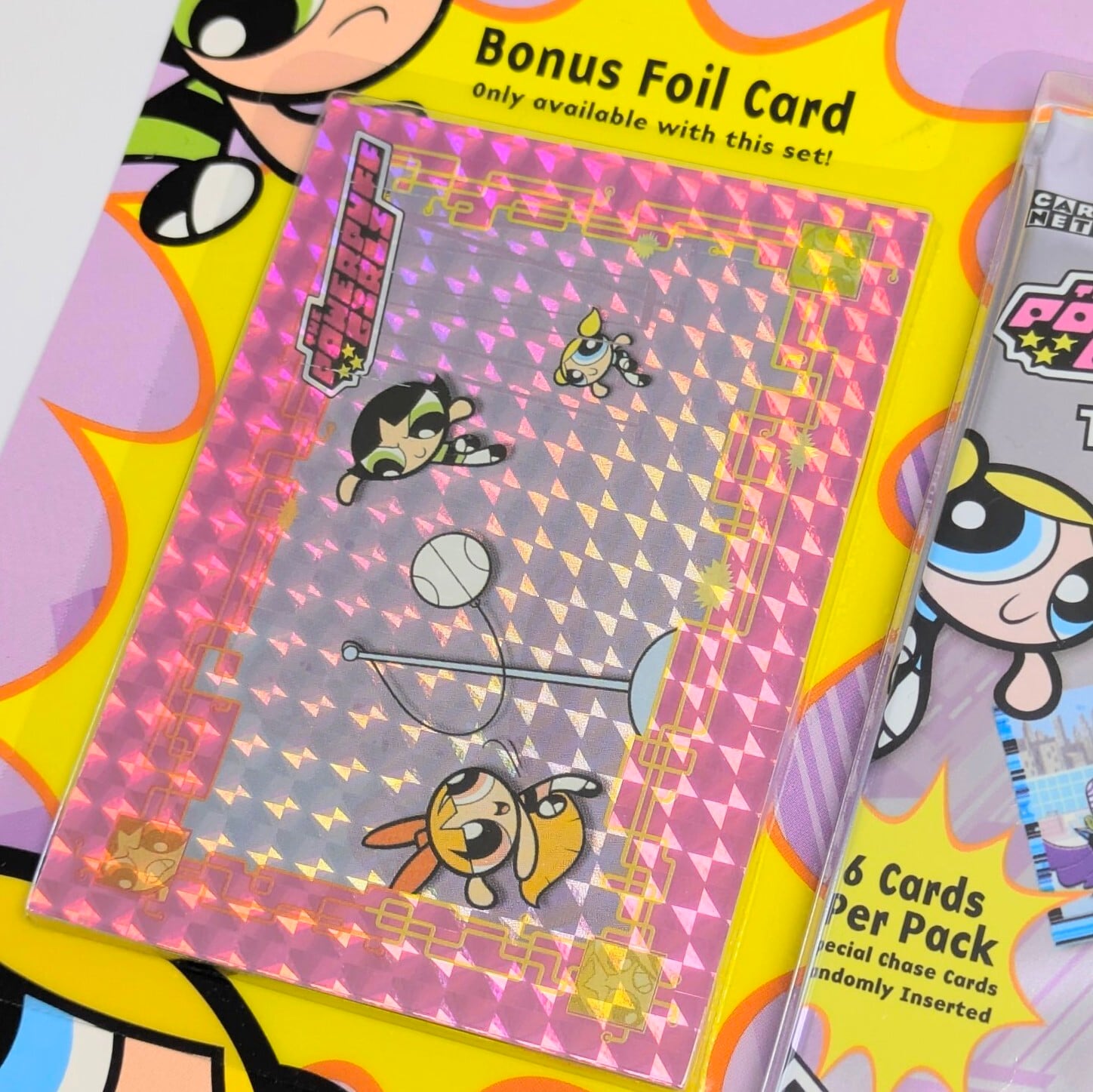 ☆DEADSTOCK 2000年製☆ 送料無料！【 パワーパフガールズ（ The Powerpuff Girls ）】Trading Cards SPECIAL SET カートゥーンネットワーク CARTOON NETWORK / VINTAGEトレカ単品 （1個=6CARDSが2個 +1BONUS Card）〚アメリカン雑貨 アメトイ〛
