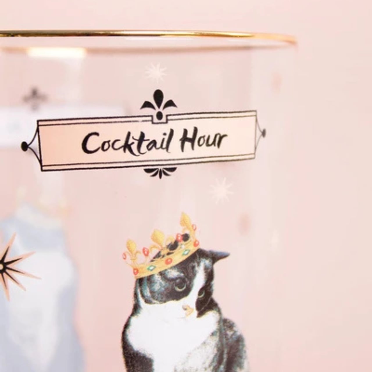 【YVONNE ELLEN】 ウォーターグラス｜ ネコ