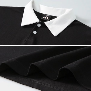 コントラストバイカラーポロシャツ　0608