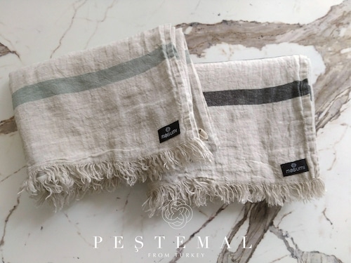 Linen100% Peshtemal from Denizl ペシュテマル デニズリ　リネン100%